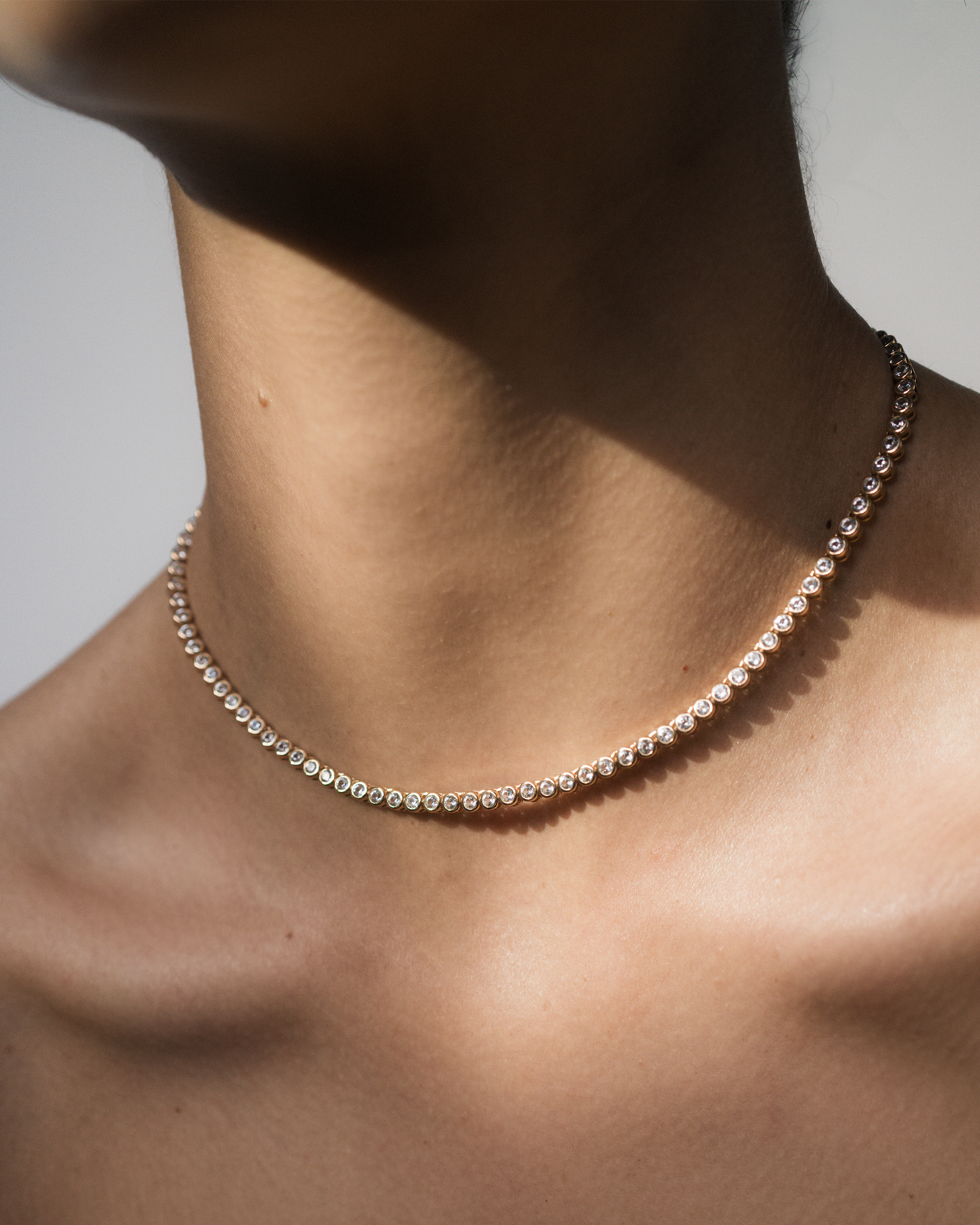 Emma Bezel Tennis Necklace - Mod + Jo - Jewelry built to last, advanced plating technology