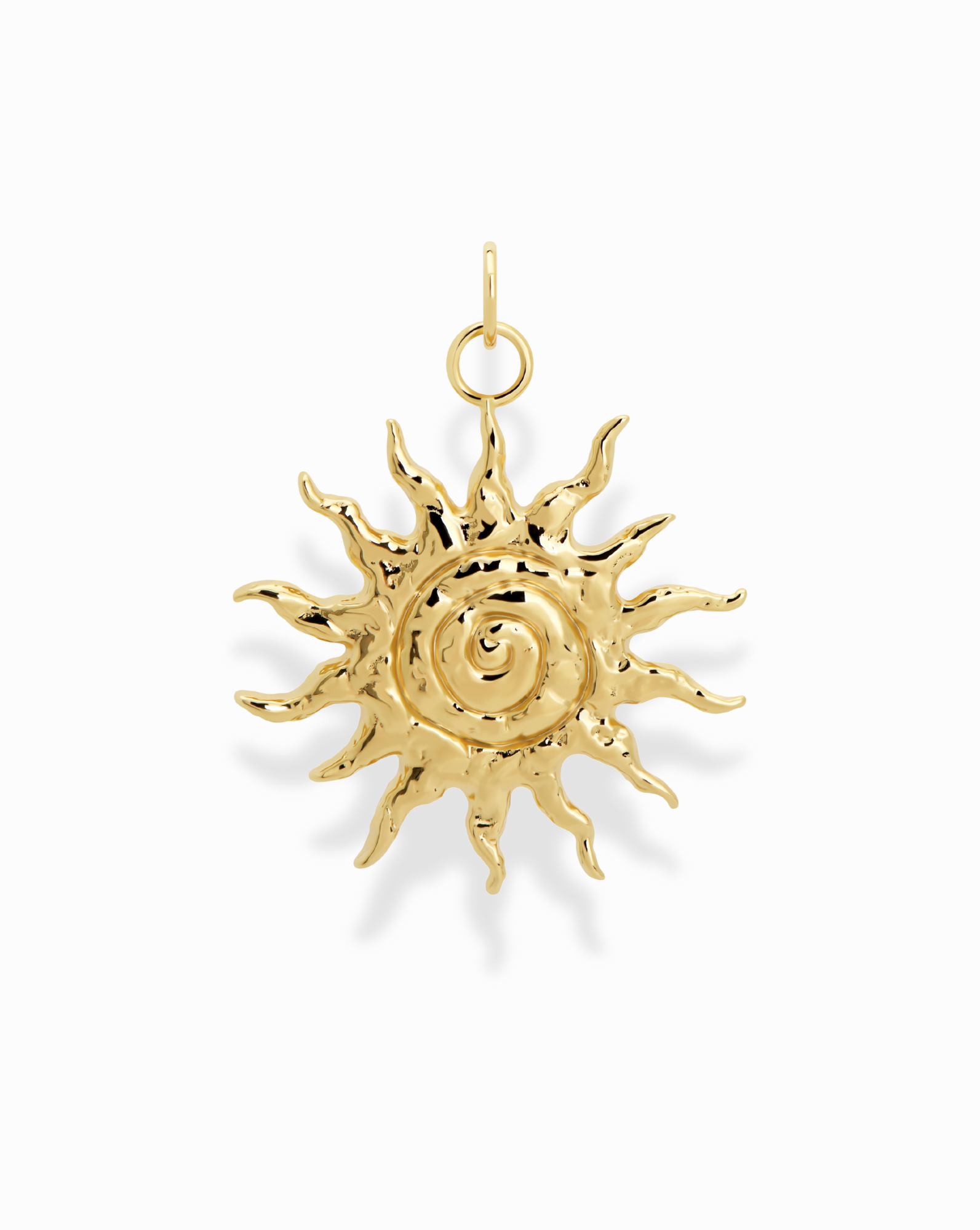 Gillian Spiral Sun Charm - Mod + Jo - Jewelry built to last, advanced plating technology