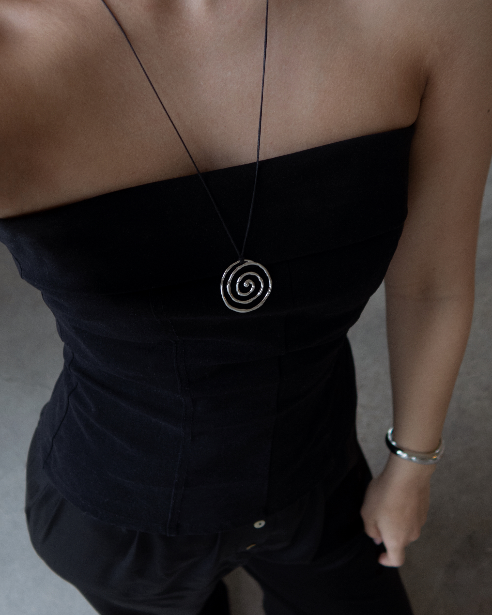 Ashton Spiral Cord Necklace - Mod + Jo - Jewelry built to last, advanced plating technology