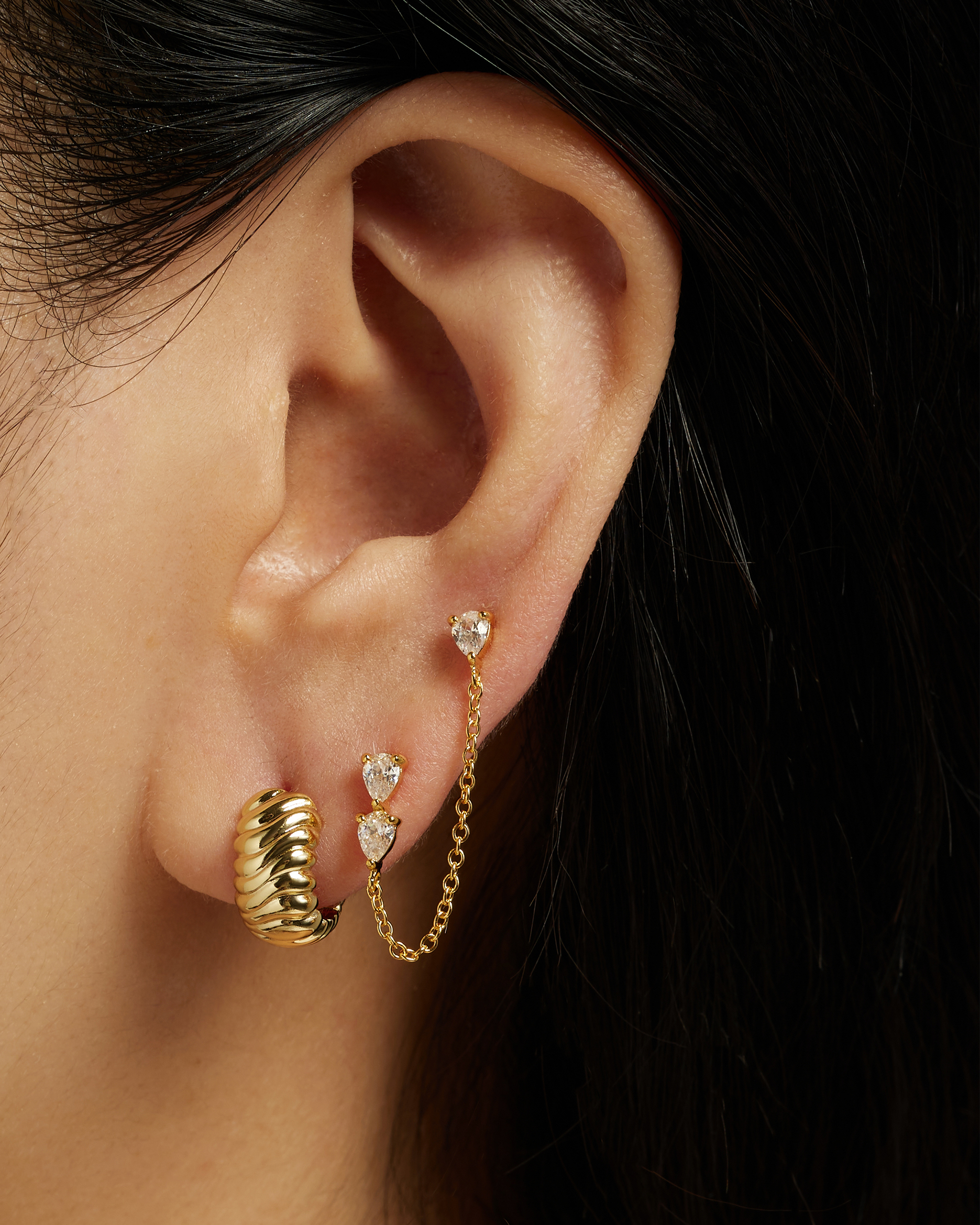 Tatum Chain Stud Earring