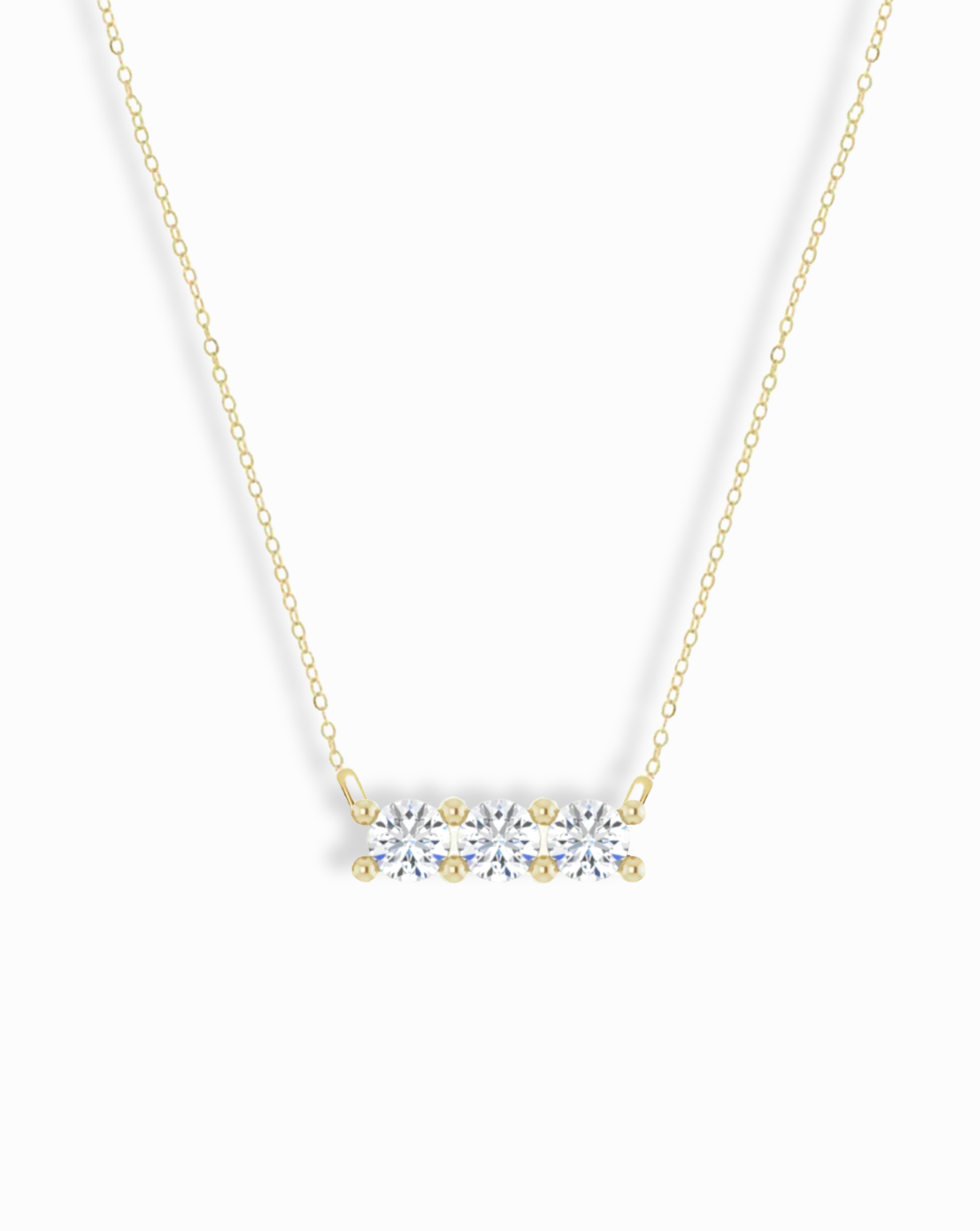 14k Diamond Bar Necklace - Mod + Jo