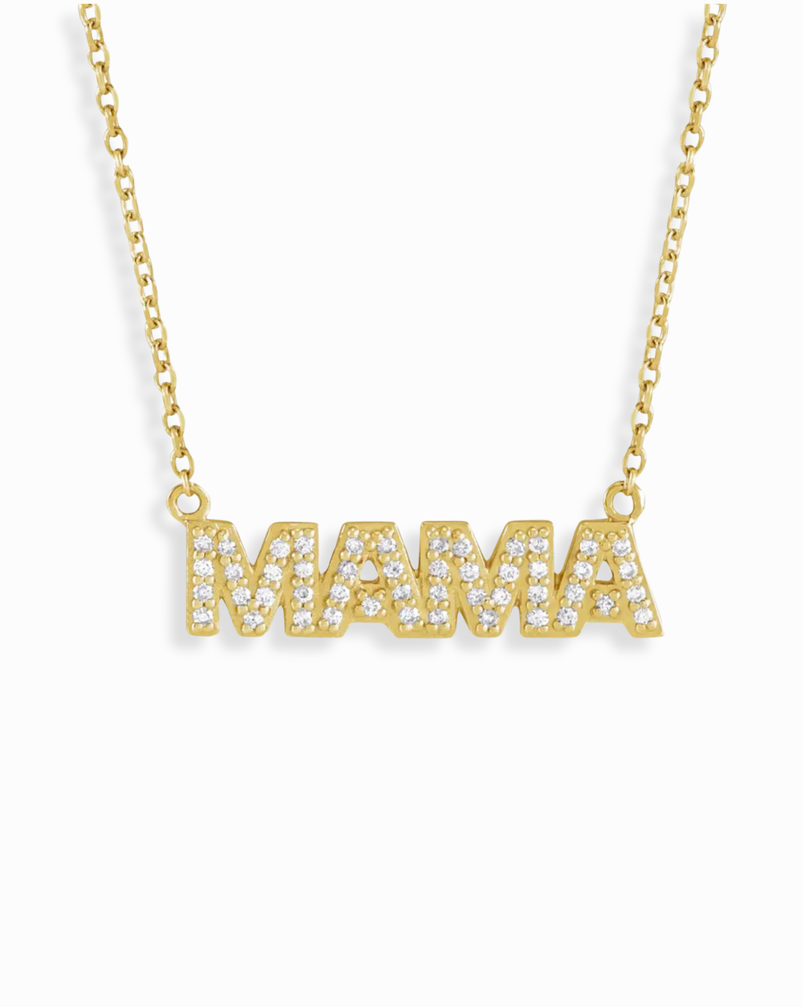 14k Mama Diamond Pendant Necklace - Mod + Jo