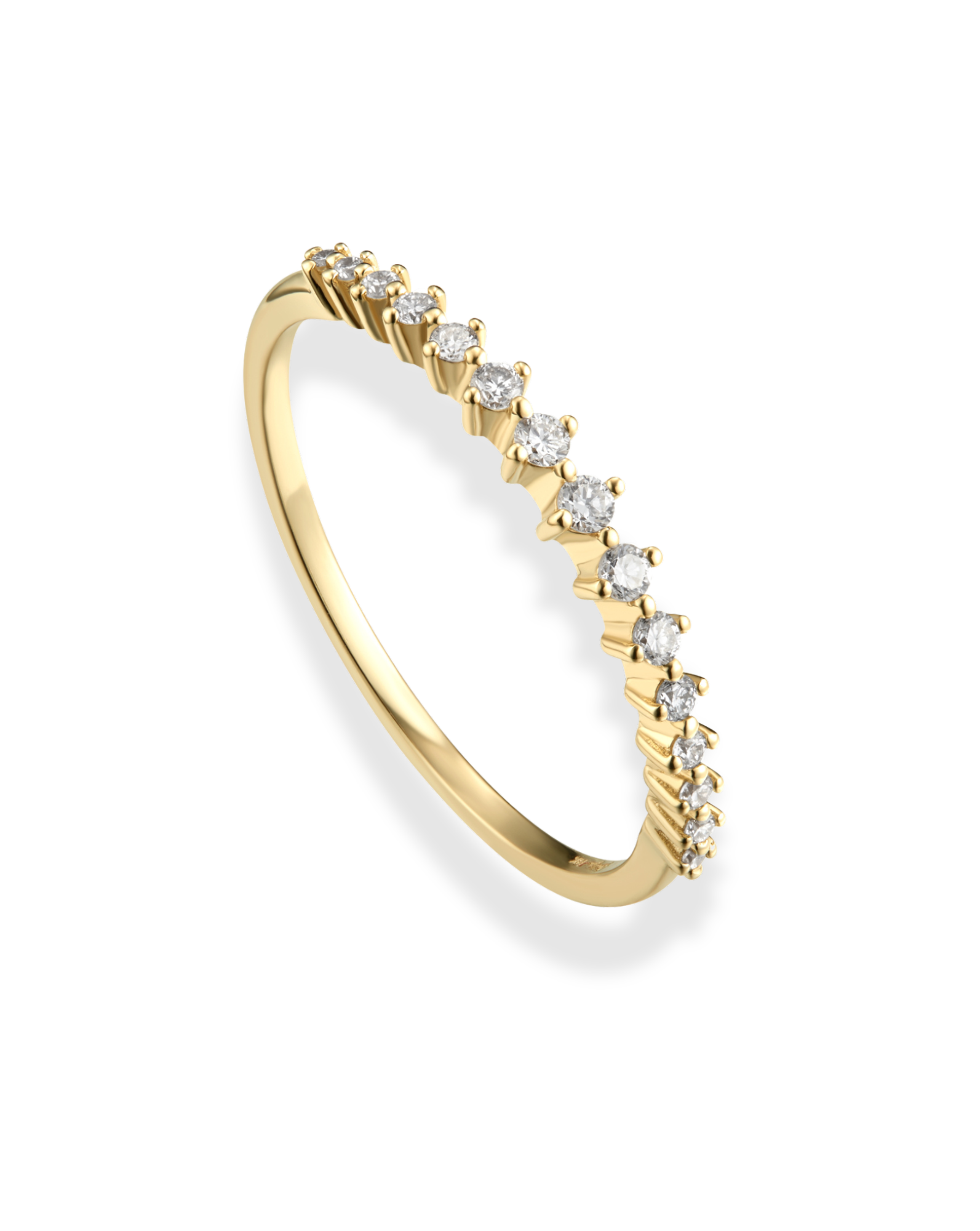 14k Eden Diamond Stacking Ring - Mod + Jo - Jewelry built to last, advanced plating technology