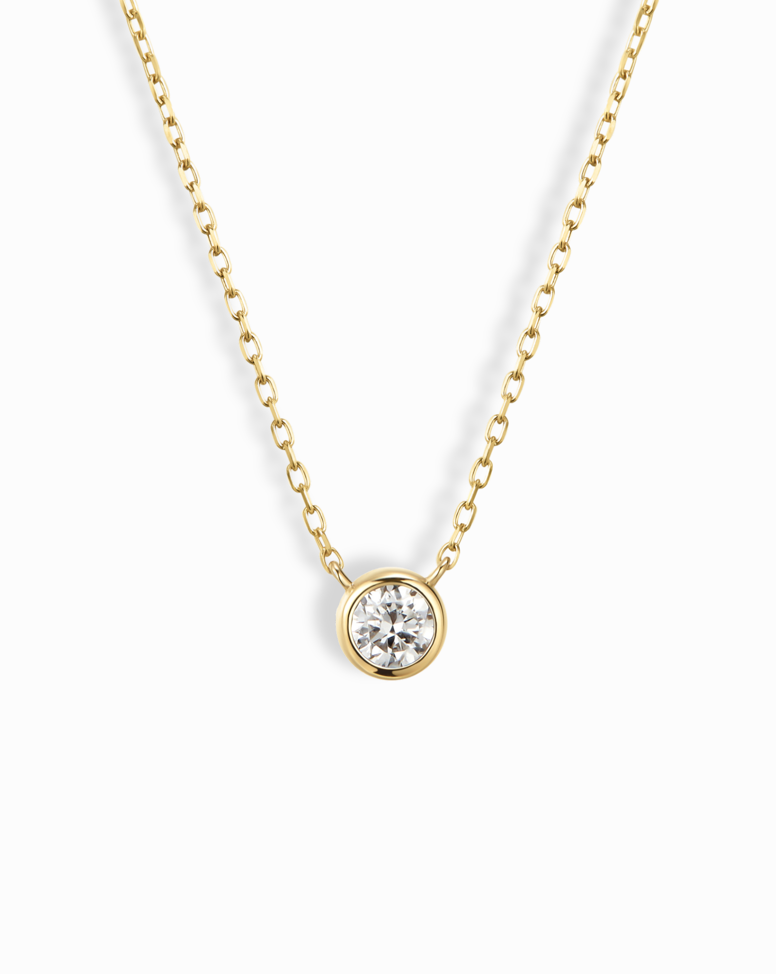 14k Margie Diamond Bezel Necklace - Mod + Jo - Jewelry built to last, advanced plating technology