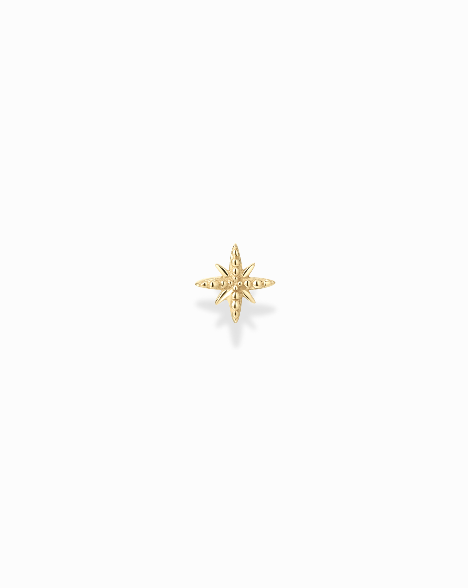 14k Beaded North Star Stud - Mod + Jo - Jewelry built to last, advanced plating technology