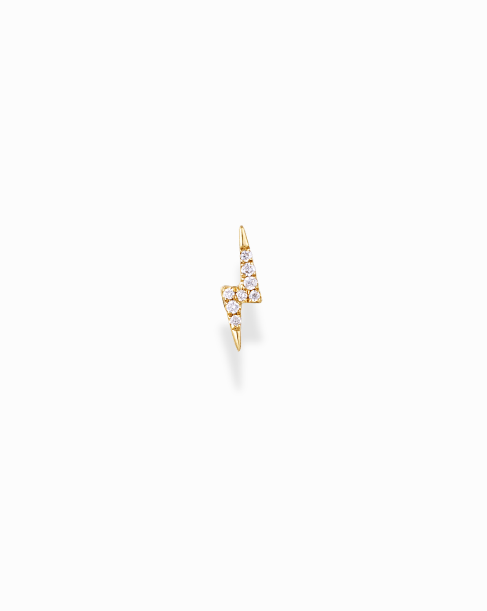 14k Pave Lightning Bolt Stud - Mod + Jo