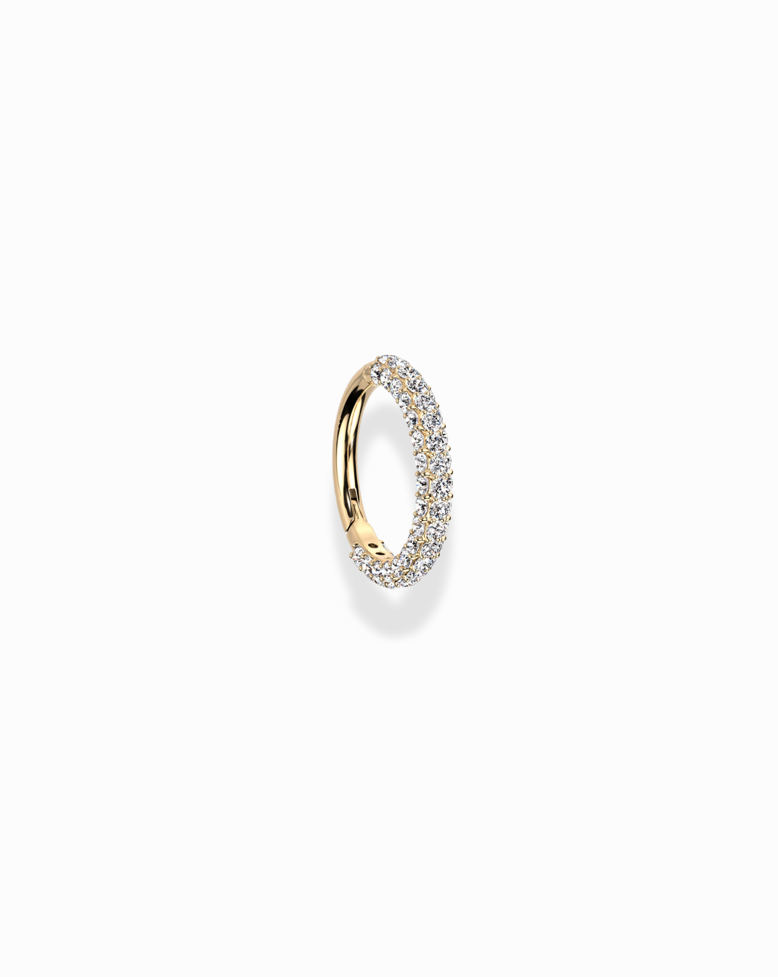 14k Pave Wrapped Hoop - Mod + Jo