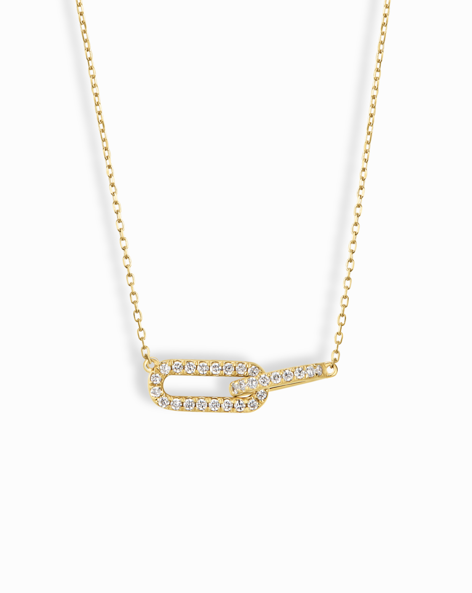 14k Violet Diamond Link Necklace - Mod + Jo - Jewelry built to last, advanced plating technology