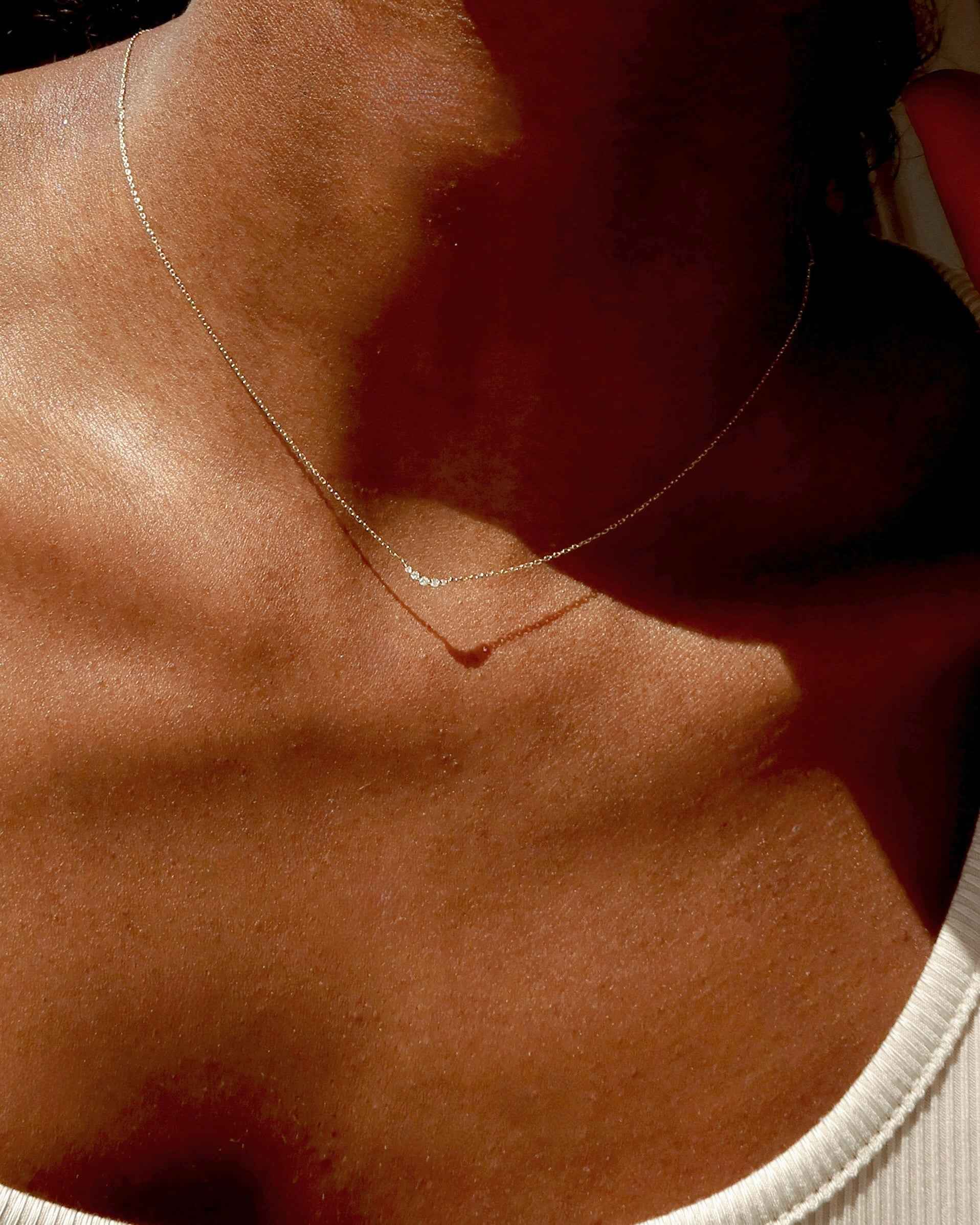 14k Sasha Diamond Curve Necklace