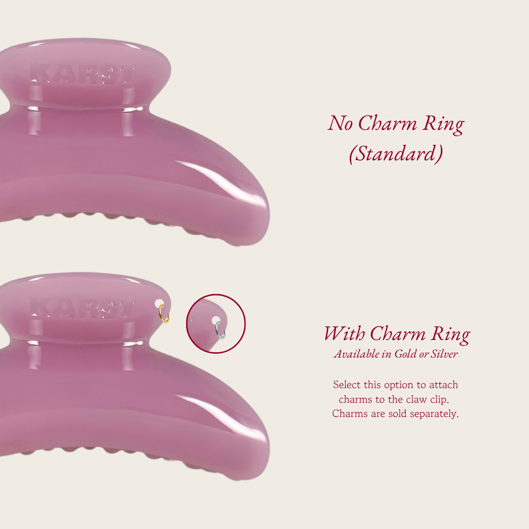 Karst Essentials SuperClip Hair Claw — Maraschino is a standard, durable pink clip. Add a gold or silver charm eyelet for extra style.