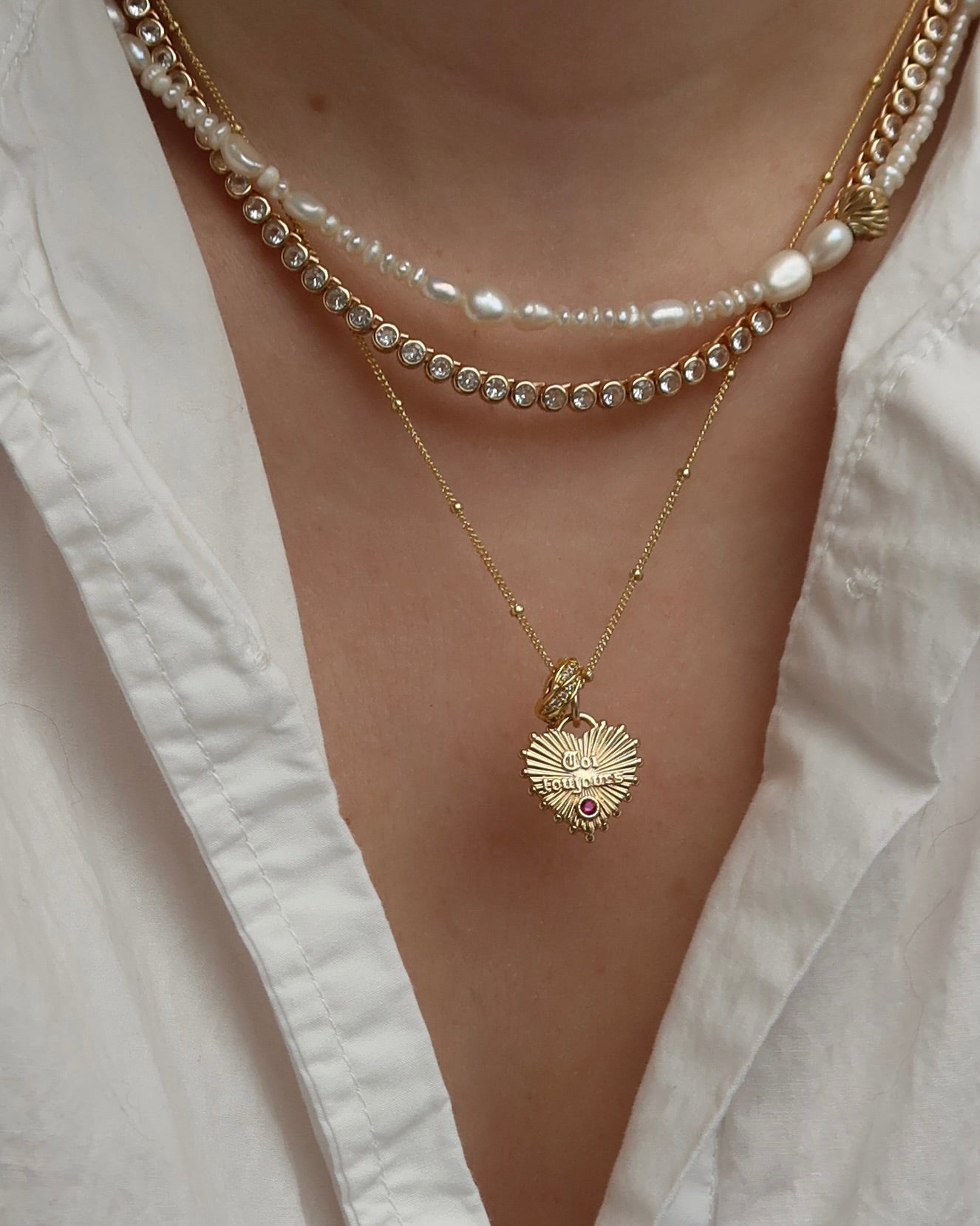 Esme French Heart Charm - Mod + Jo