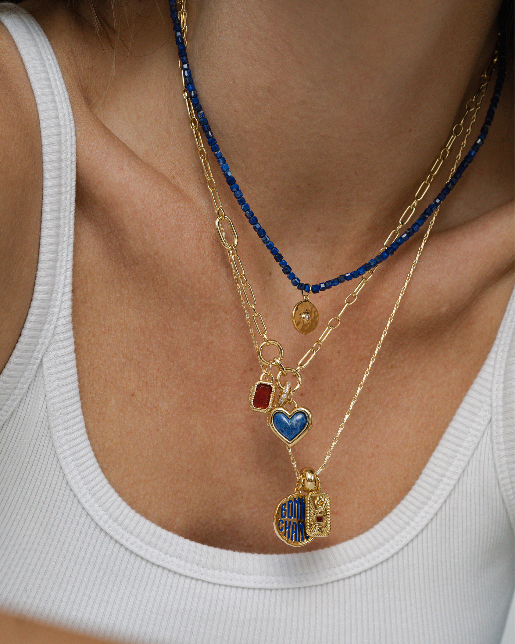 Mabel Rectangle Birthstone Locket Charm