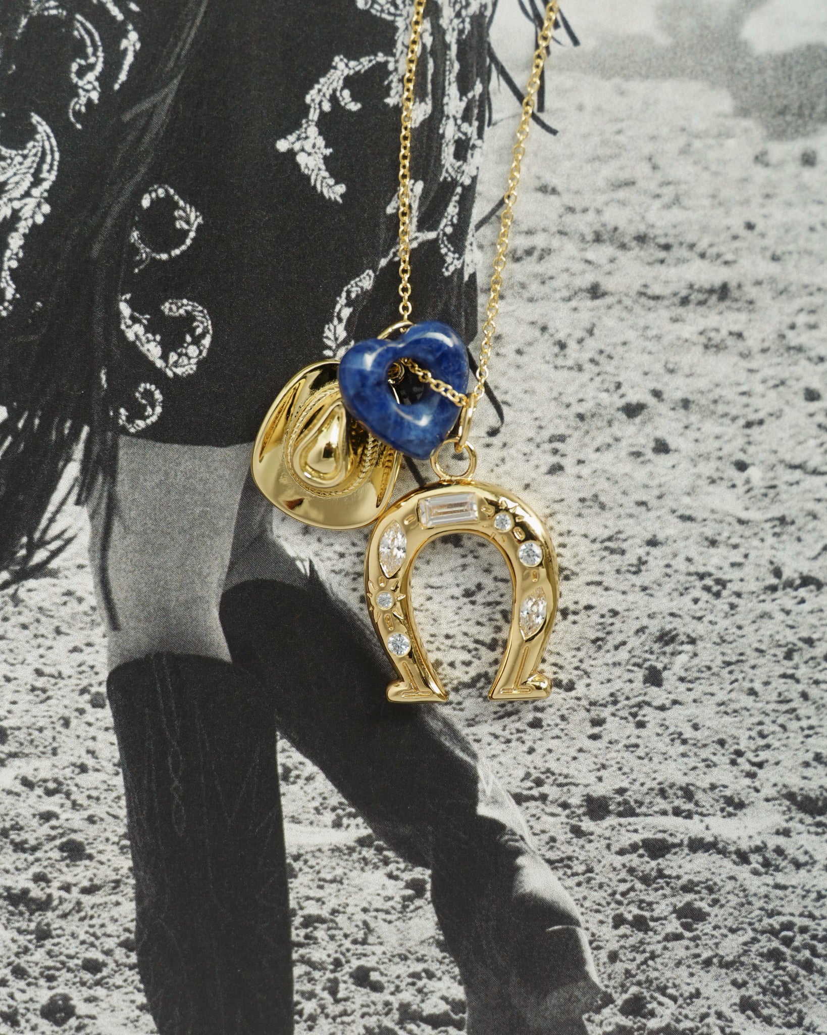 Chantal Horseshoe Pendant Necklace - Mod + Jo