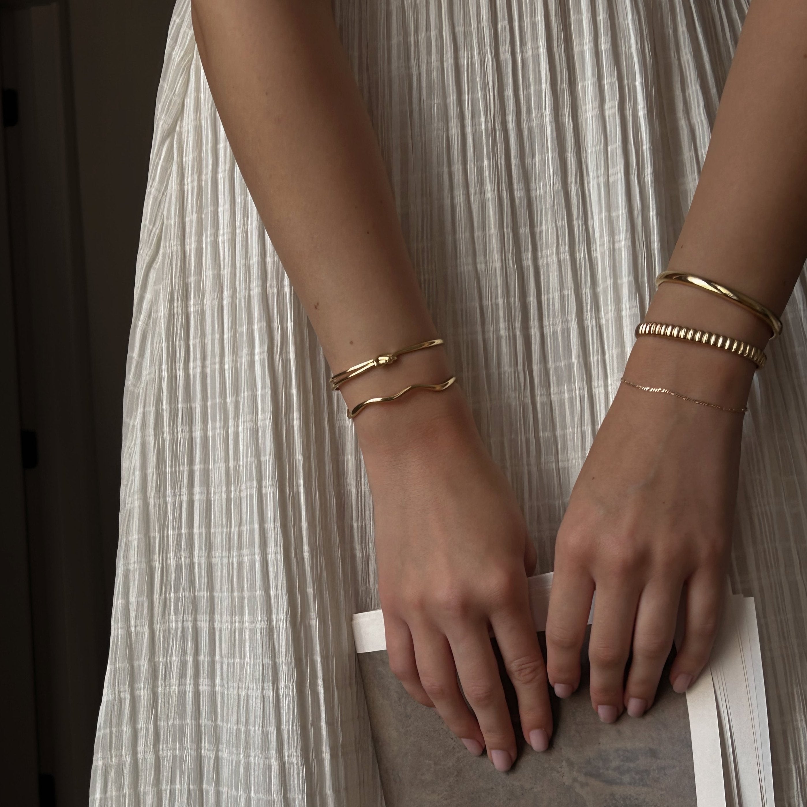 gold bangles and cuffs | Mod + Jo