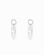 Mod + Jo Cove Sapphire Earring Charms featuring two silver hoops with a lab-grown white sapphire in a marquise-cut floating setting.