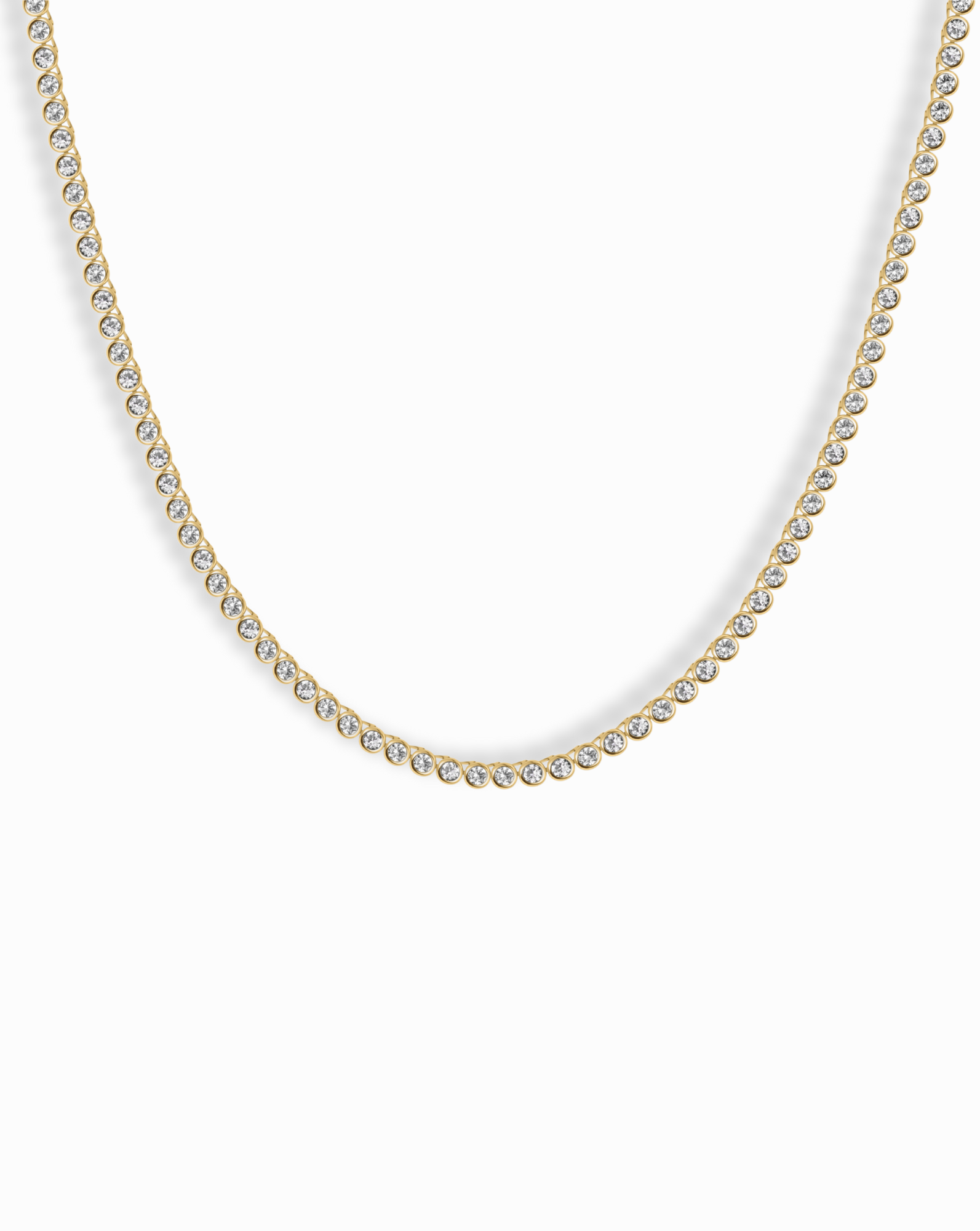 Emma Bezel Tennis Necklace - Mod + Jo - Jewelry built to last, advanced plating technology