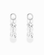 Emory Sapphire Earring Charms consisting of a pair of silver-plated hoops featuring a round and pear-shaped lab-grown white sapphire in a floating setting.