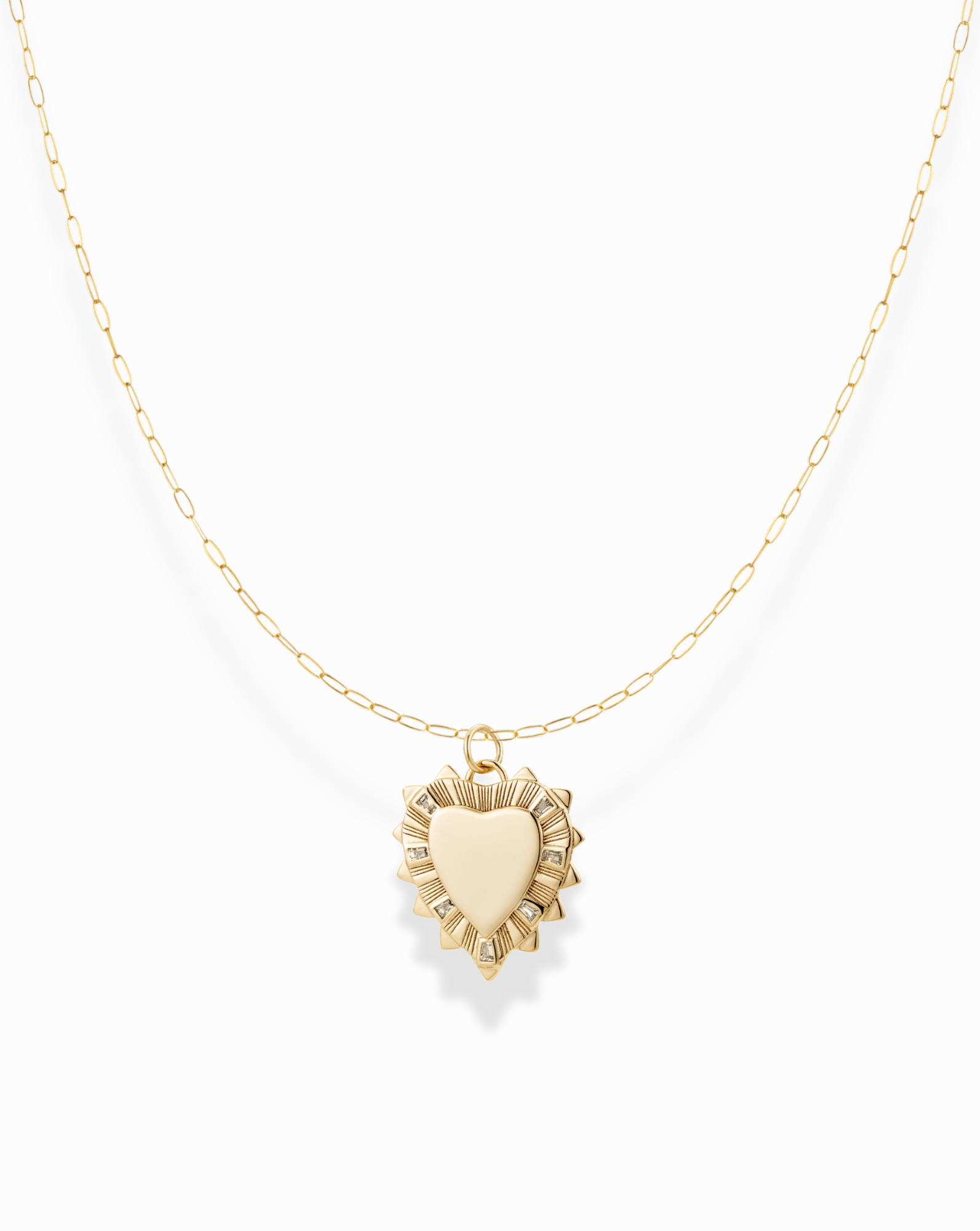 Lynn Heart Engravable Pendant Necklace - Mod + Jo