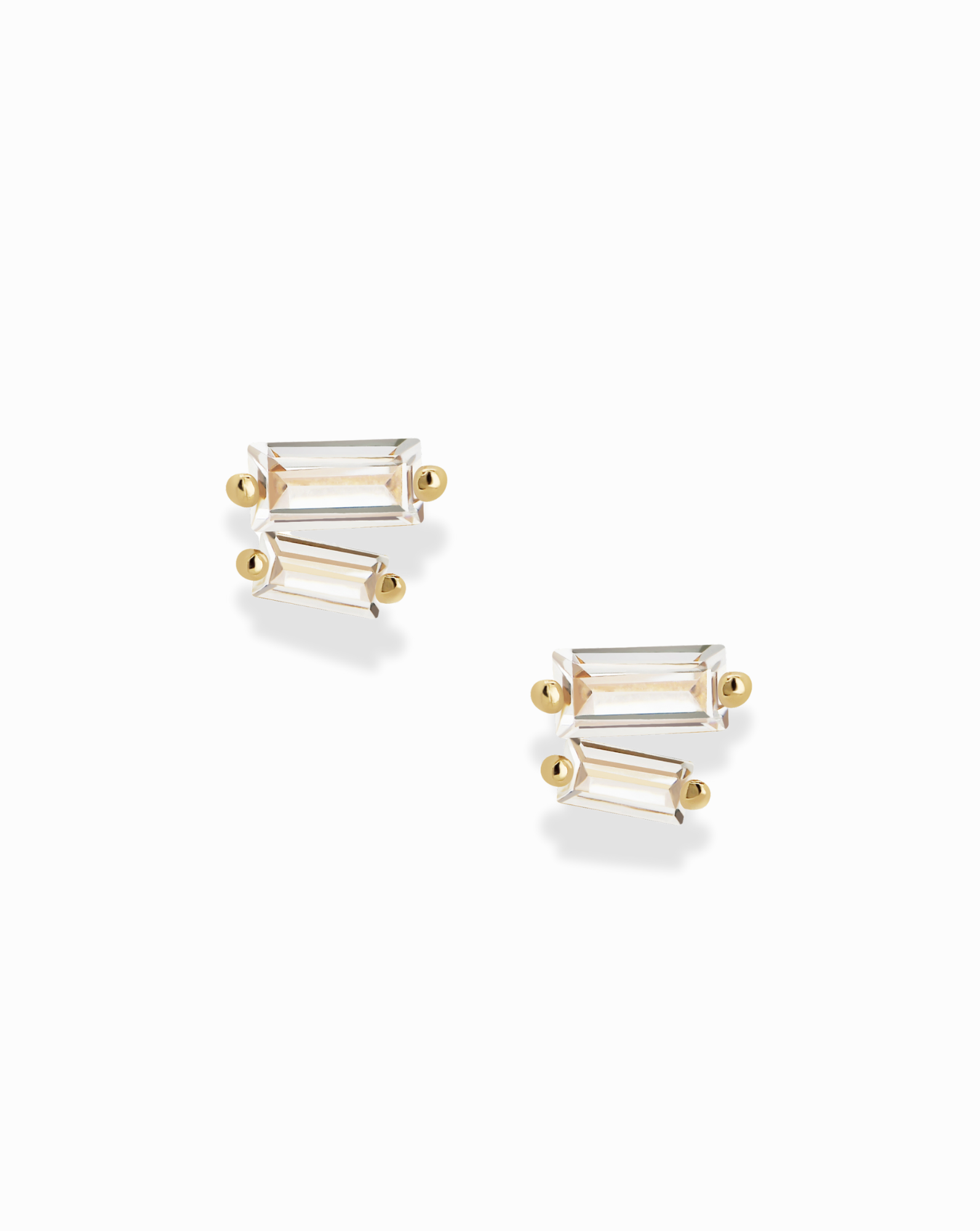 Mae Baguette Studs - Mod + Jo