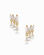 Introducing the Gabby Marquise Dangle Studs by Mod + Jo—gold-plated earrings featuring clear teardrop, marquise, and round cubic zirconia gemstones. Each earring showcases two prominent stones at the top and three sparkling gems dangling below, elegantly designed to catch the light against a plain white background.