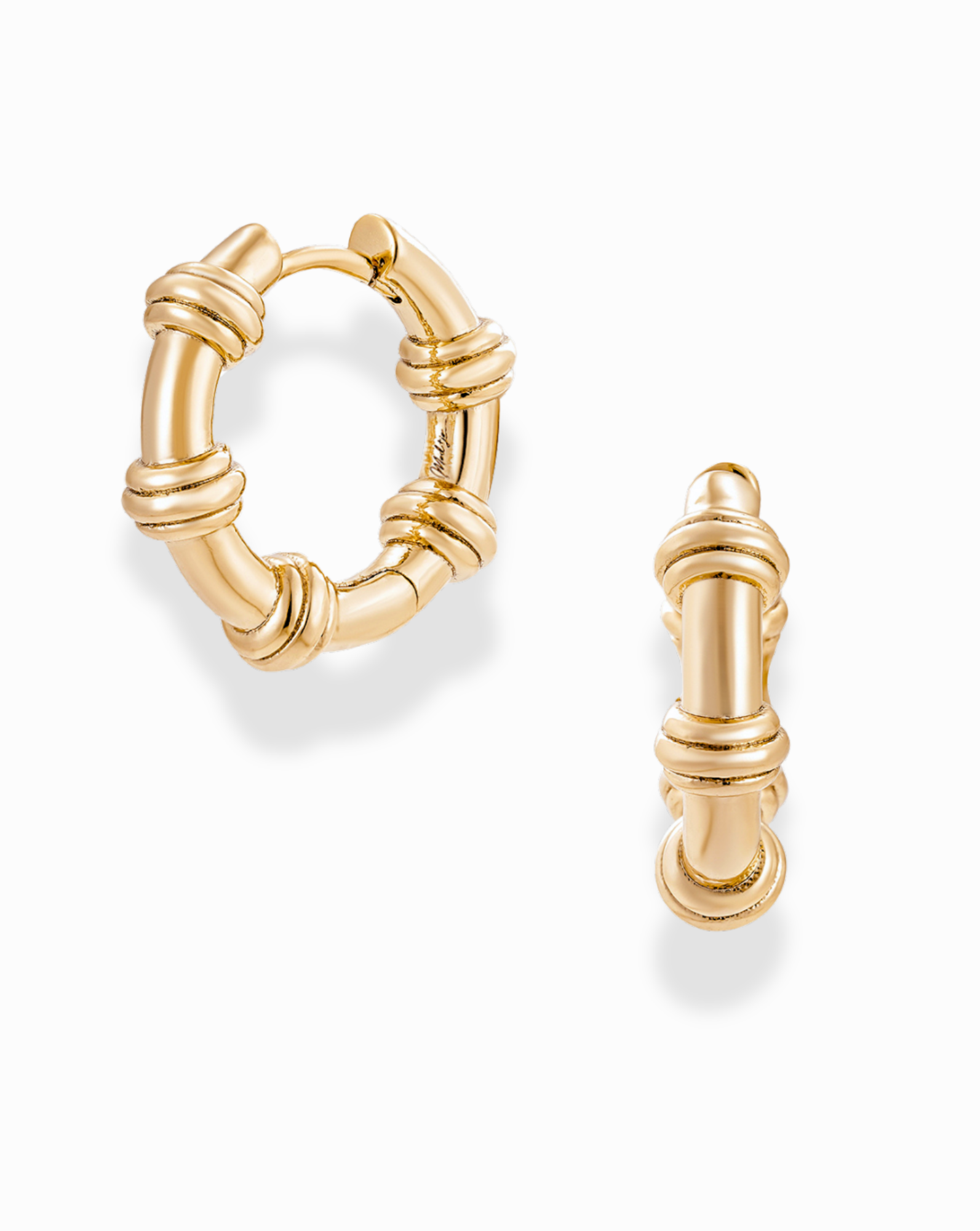 Sable Notched Hoops - Mod + Jo - Jewelry built to last, advanced plating technology