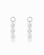 Mod + Jo Sade Sapphire Earring Charms featuring three lab-grown white sapphires in a floating setting, suspended vertically from a silver ring.