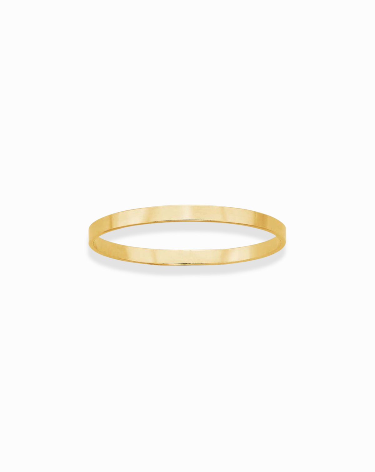 A delicate, plain 14k gold-filled Smooth Talker Stacking Ring.