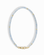The Sonia Gemstone Necklace by Mod + Jo features light blue aquamarine beads, gold spacer accents, and a gold clasp—a stunning piece of handmade jewelry.