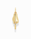 The Bird Charm by MOD + JO is a gold-plated pendant in the shape of a hand flipping the bird, featuring a small round white gemstone at the tip. It's lead-free and nickel-free, shown on a plain white background.