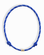 The Mod + Jo Tommy Cord Necklace features blue and white diagonal stripes with three gold-plated spacer beads at the center and adjustable sliding knots, shown on a white background.