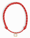 The Mod + Jo *Preorder* Tommy Sapphire Pendant Necklace is a red and white adjustable paracord style with a rectangular gold-framed clear pendant at the center.