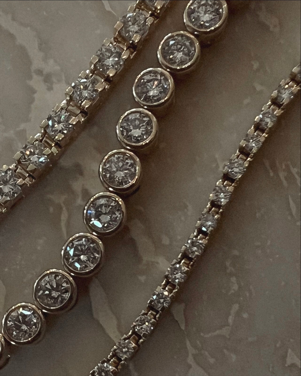 14k Lab Grown Diamond Bezel Tennis Bracelet